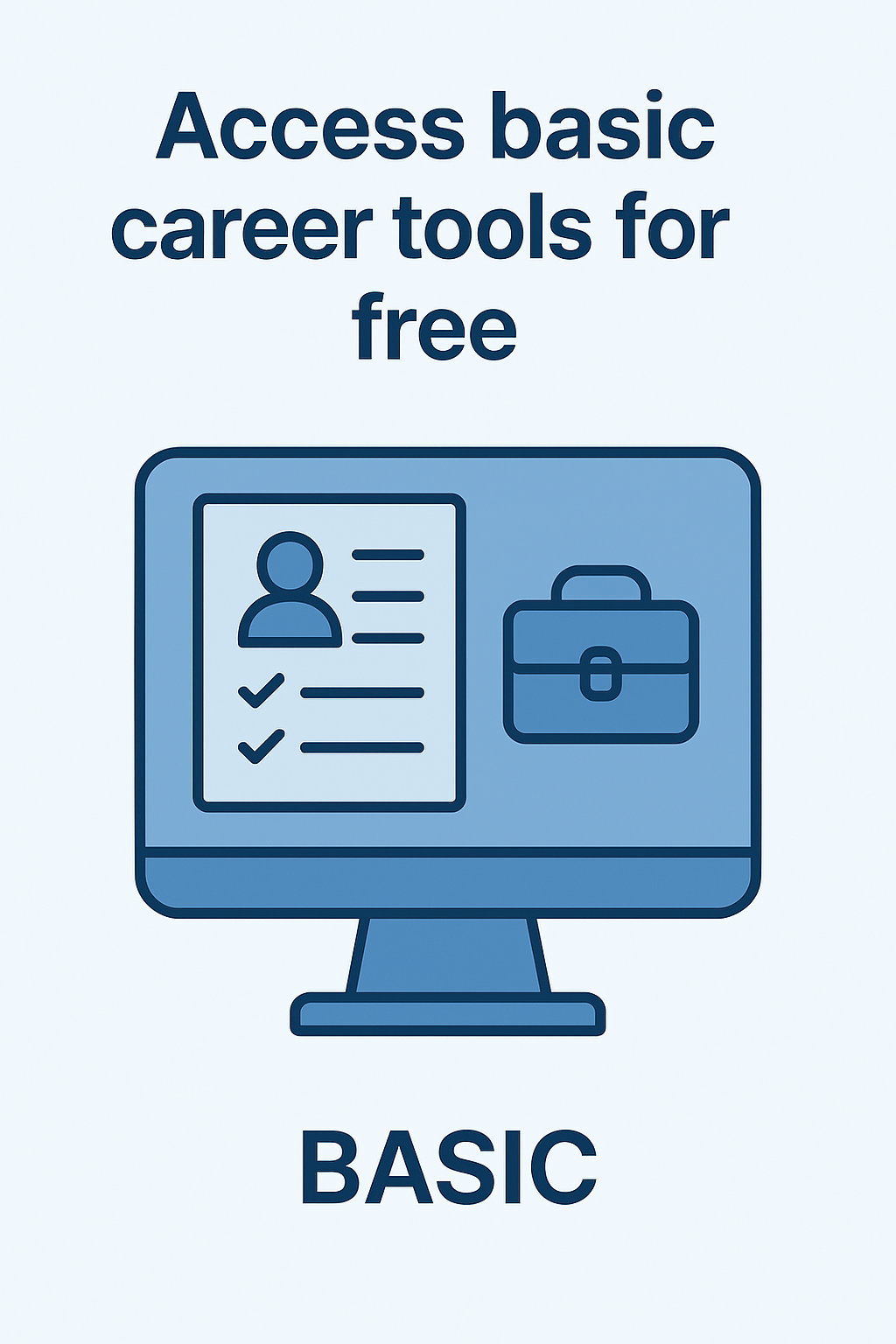 Basic membership plan icon - access basic career tools for free