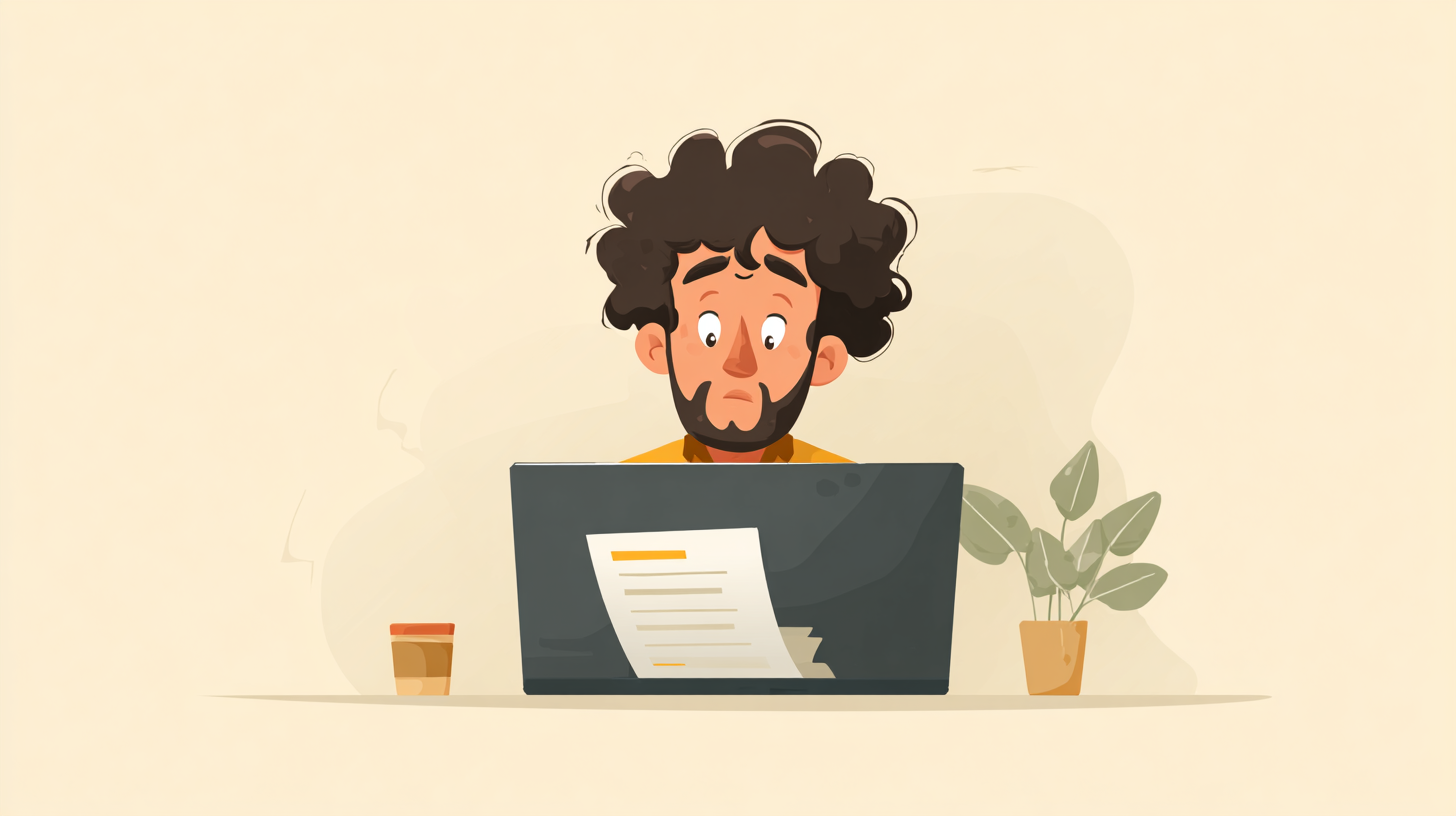 A job seeker puzzled by a generic AI-written resume, spotting a common AI resume mistake